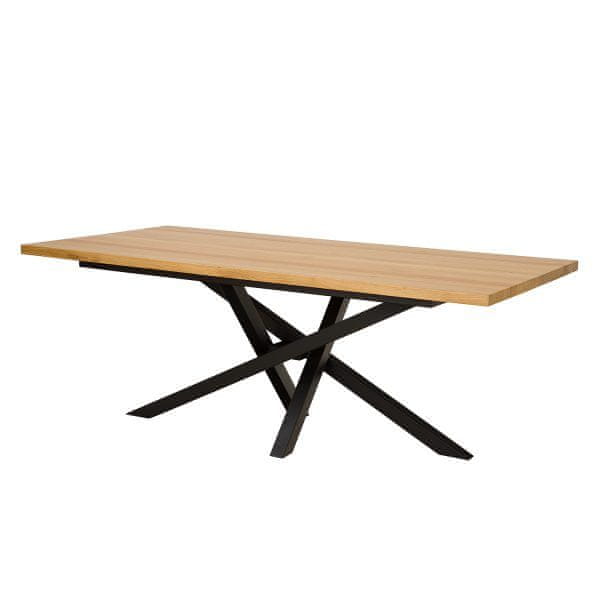 eoshop Jedálenský stôl ST377, 120x75x80, dub/kov (Dĺžka: 80, Farba dreva: Medová)